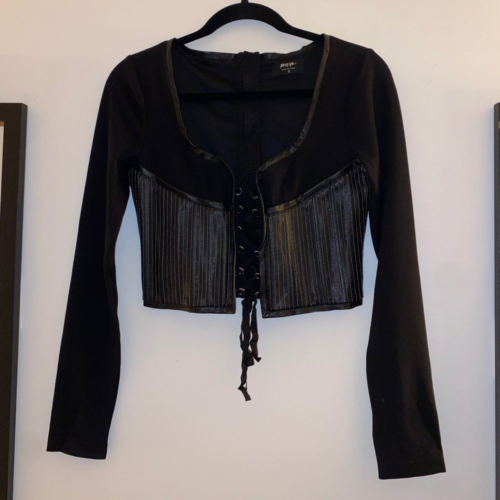 Small Nasty Gal Lace Corset Top